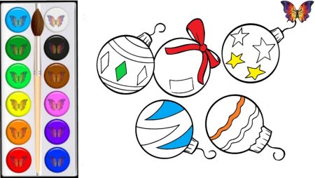Как нарисовать новогоднюю игрушку