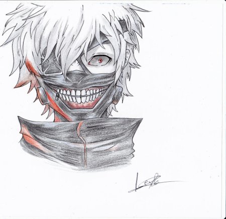 Рисовать аниме Токийский гуль