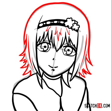 Нарисовать аниме Канеки Кена