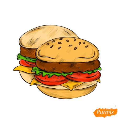 Схема бургера рисунок