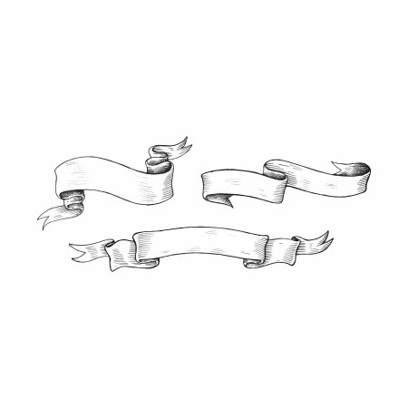 Лента для надписи черно белая