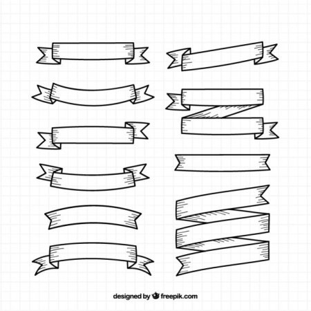 Ленточка тату эскиз