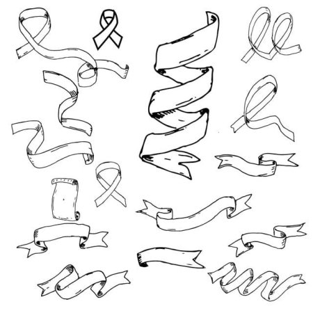 Эскиз ленты для надписи