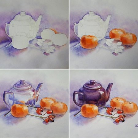 Техника лессировки в акварельной живописи