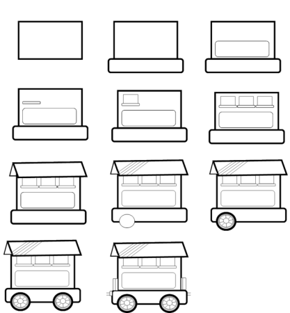 Как нарисовать поезд 1 класс