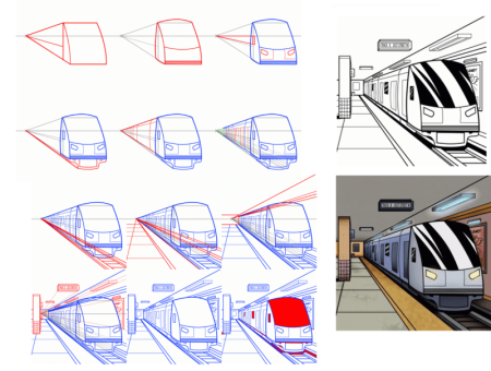 Паровозик рисунок для детей карандашом