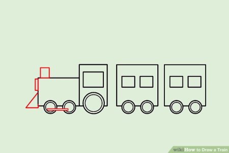 Поезд с вагоном для рисования детьми