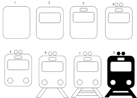 Поезд РЖД рисунок
