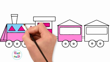 Поезд карандашом легко