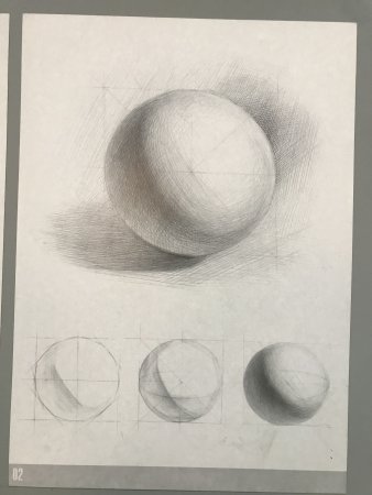 Последовательность рисования шара