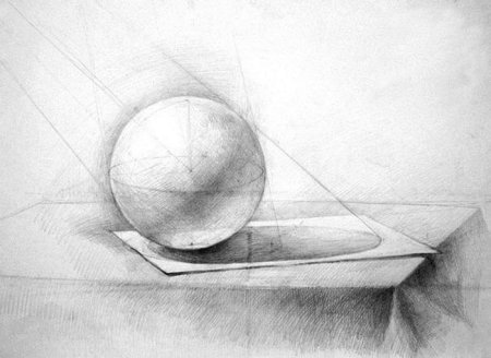 Светотеневая моделировка объемов в рисунке