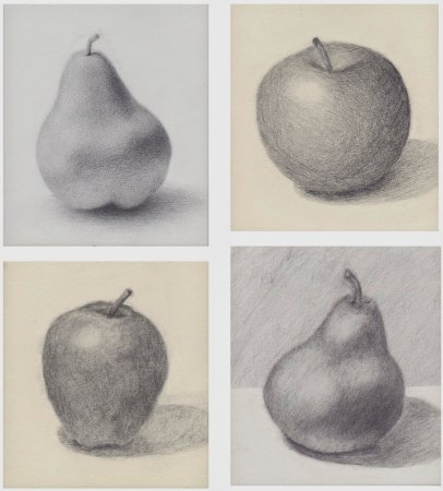 Поэтапное рисование груши