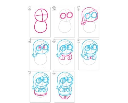 Как нарисовать Рапунцель пошагово