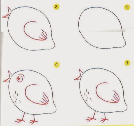 Рисование цыпленок