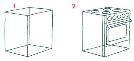 Поэтапное рисование холодильника