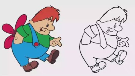 Рисуем Карлсона поэтапно для детей