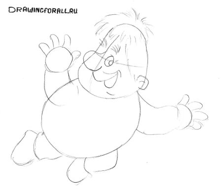 Карлсон поэтапное рисование