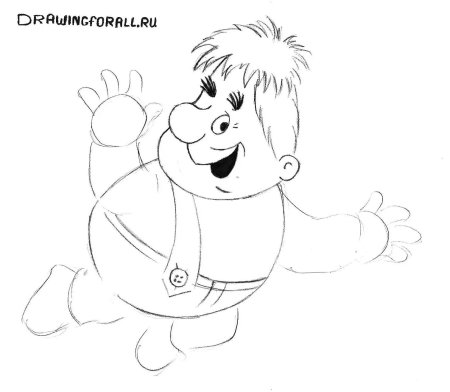 Рисуем Карлсона поэтапно