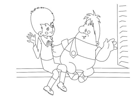 Машишь и Карлсон рисунок