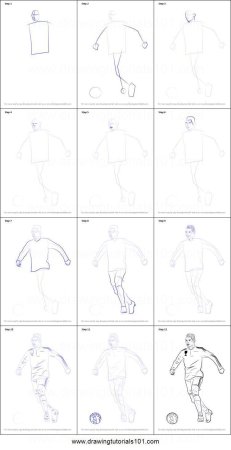 Рисунки Роналдо поэтапно