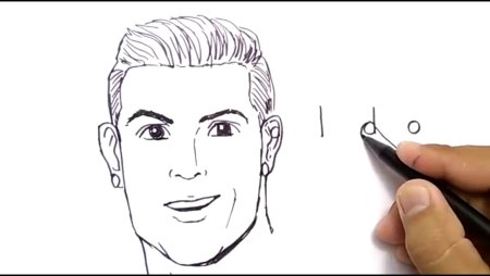 Нарисовать Роналду поэтапно