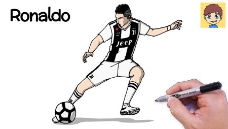 Как нарисовать футболиста Роналду