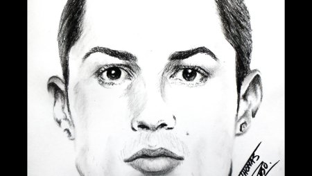 Рисунки Роналдо карандашом