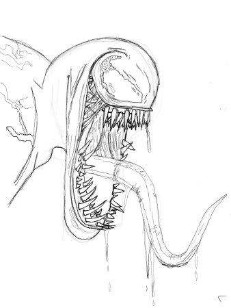 Нарисовать Венома поэтапно