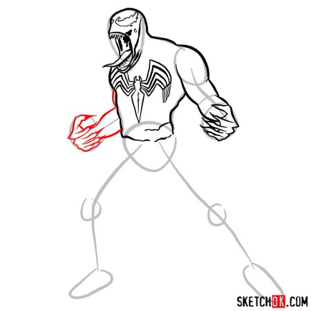 Веном рисунок поэтапно