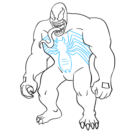 Веном рисунок карандашом для детей