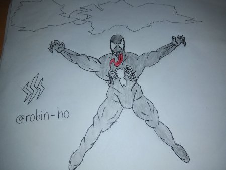 Рисунки карандашом Веном по этапно