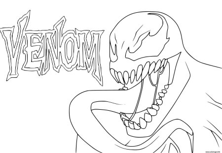 Страшный Веном раскраска