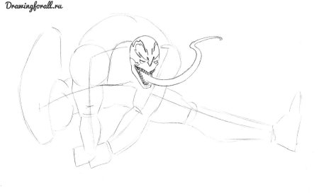 Человек паук нарисовать поэтапно Веном