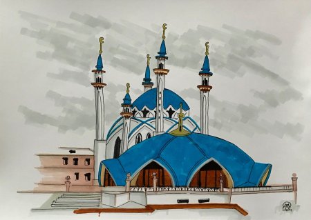 Мечеть кул-Шариф в Казани раскраска