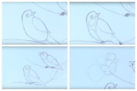 Весенний рисунок поэтапно