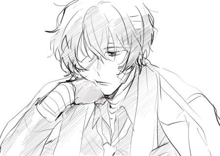 Дазай подросток арт