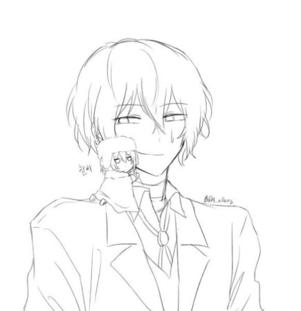 Раскраски аниме Великий из бродячих псов Дазай