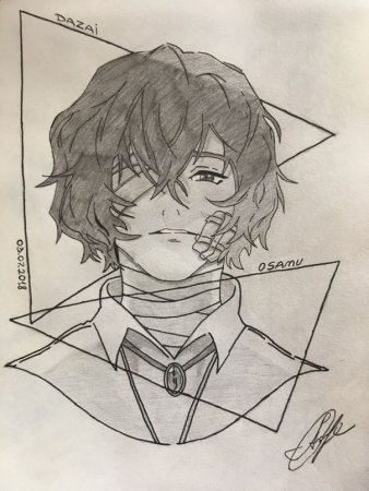 Дадзай Осаму эскиз