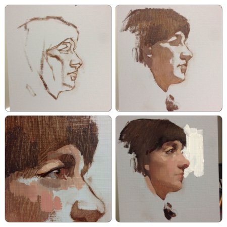Этапы рисования портрета маслом