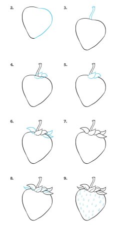 Как нарисовать клуклубнику