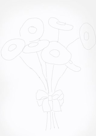 Рисование ромашки в букете