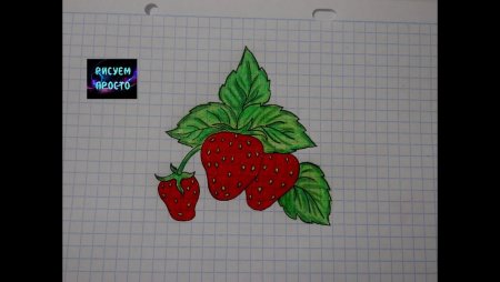 Рисовать клубнику с пальчиками