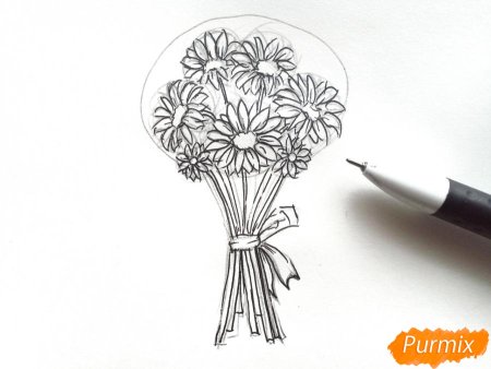 Как нарисовать георгины поэтапно