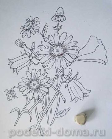Учимся рисовать ромашку