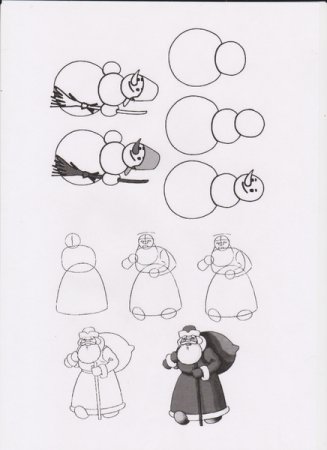 Рисунок дедушки для срисовки