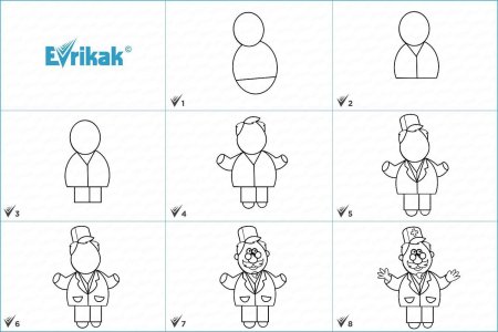 Поэтапное рисование человека для детей