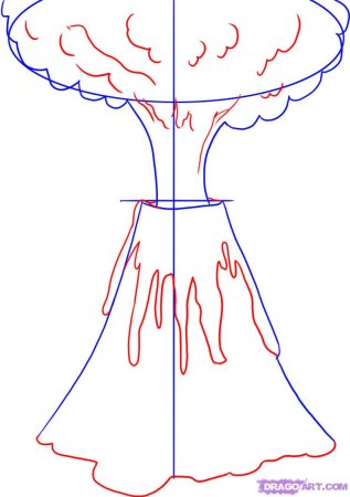 Вулкан карандашом