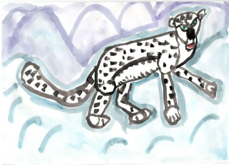 Снежный Барс срисовать