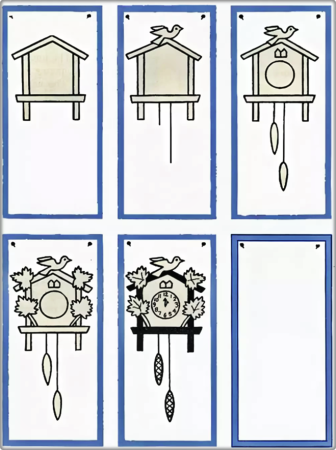 Часы с кукушкой нарисовать
