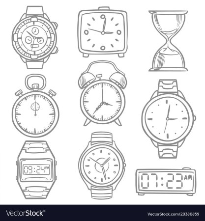 Нарисовать часы наручные